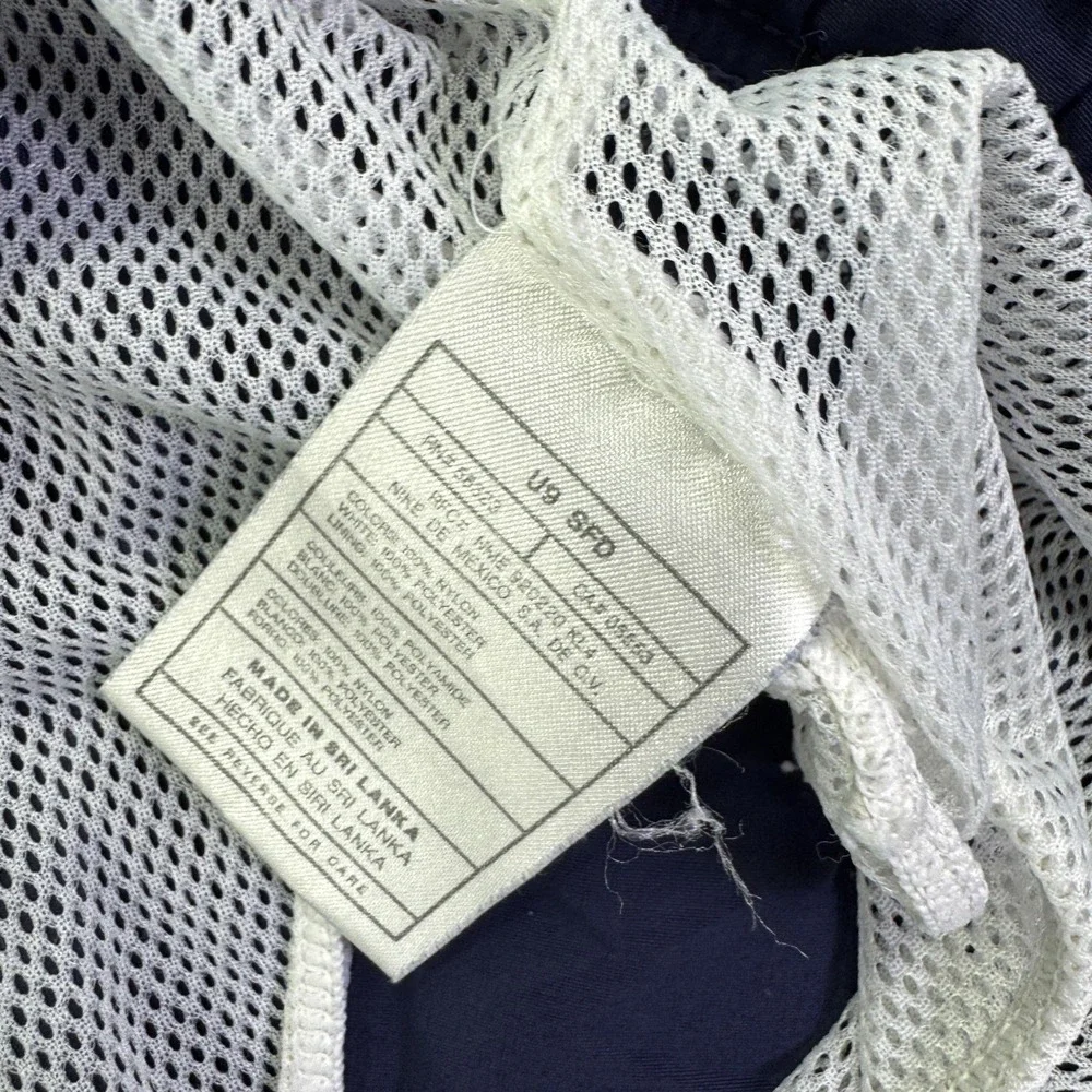 Vtg Nike Swim Shorts Mens XL Blue Colorblock Trunks Lined Drawstring Cargo
